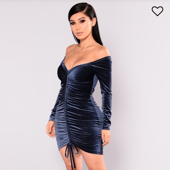Fashion Nova Dresses & Skirts - Zenday Off Shoulder Dress - Blue